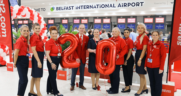 Jet2 Celebrates 20 Years at Belfast International Airport